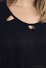 Immagine di CURVY GIRL TOP WITH GOLD SEQUINS AND OPEN COLLAR WORK
